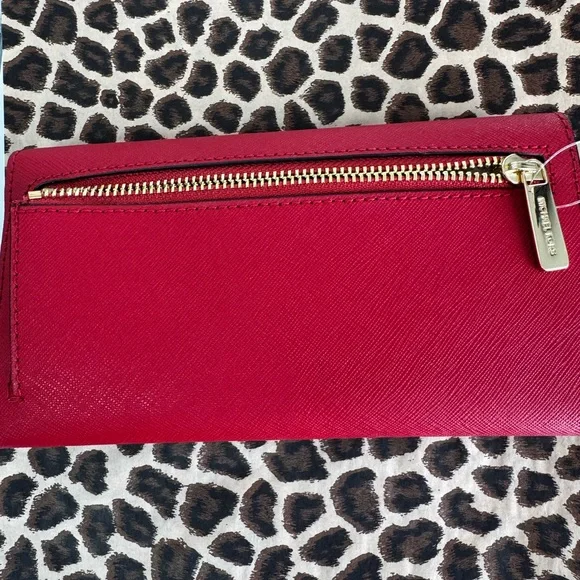 Michael Kors Red TriFold Wallet - Picture 3 of 3